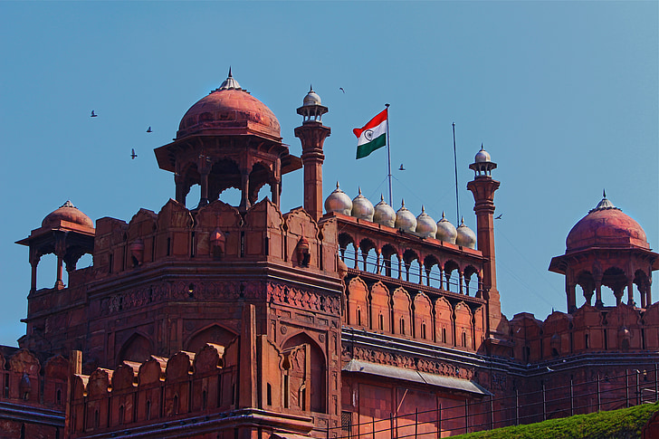 røde fortet, Delhi, India, reise, gamle, slottet, arkitektur
