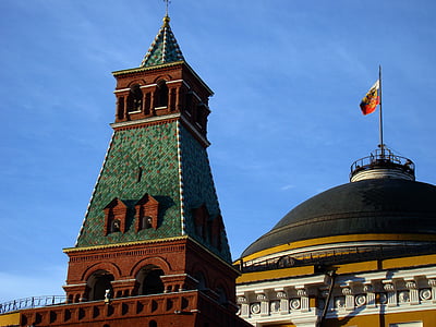 the annunciation tower, kremlevskaya embankment, wall, grand kremlin palace, dome, the kremlin, moscow
