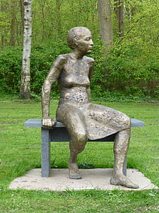 art, bronze, sculpture, woman, artwork, human, figure