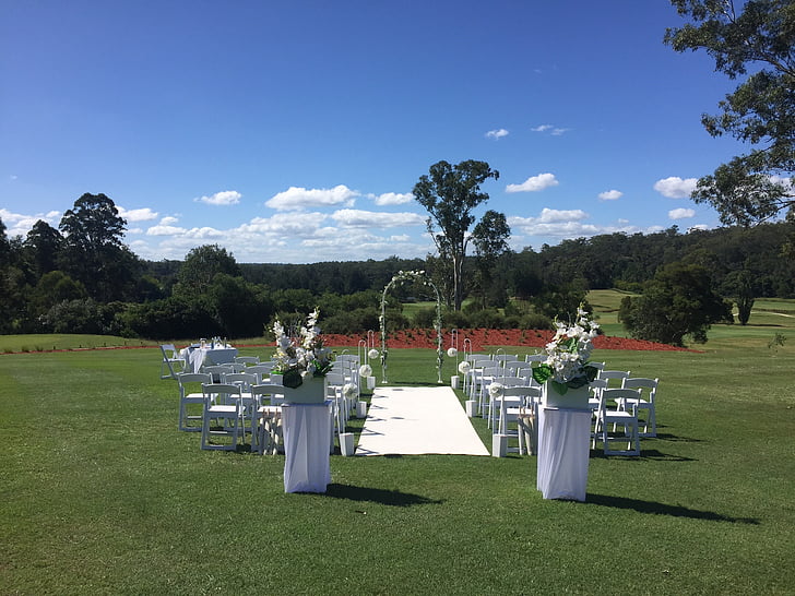 Vestuvės, ceremonija, Golfas poilsio