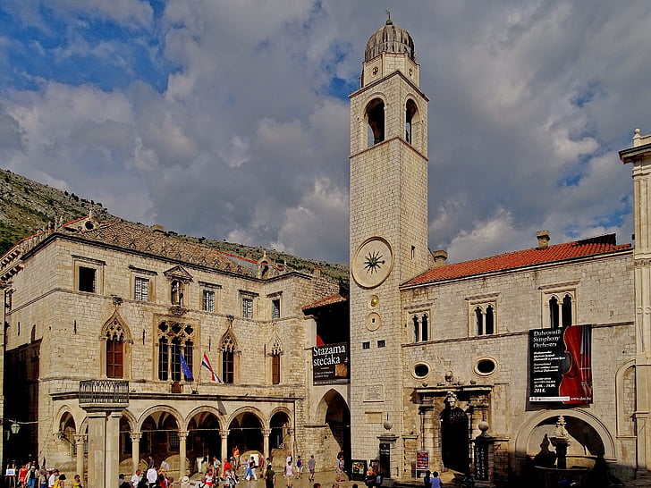 Croacia, casco antiguo, Dubrovnik, campanario, edificio