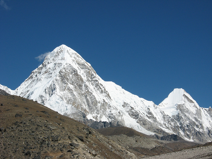 Pumori, Himalaya, Everest trek, Mountain, snö, landskap, bergen