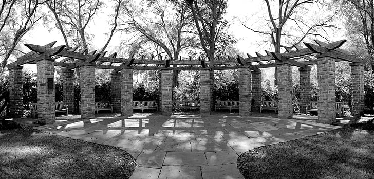 Panorama, Panoramatické, lavica, lavičky, lavičke v parku, stĺpce, Záhrada