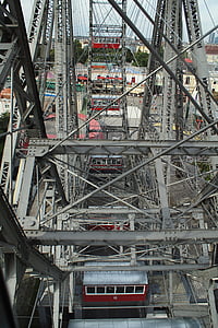 Vienna, rotella di Ferris, Prater, Parco di divertimenti, Austria, in acciaio, costruzione