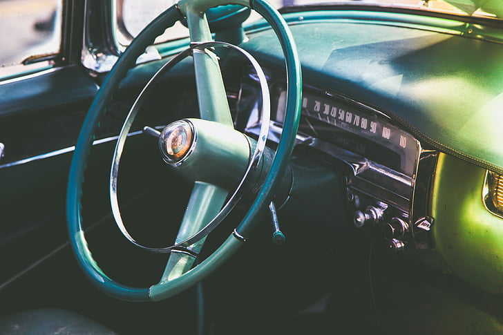 automotive, car, chrome, classic, cockpit, convertible, dashboard