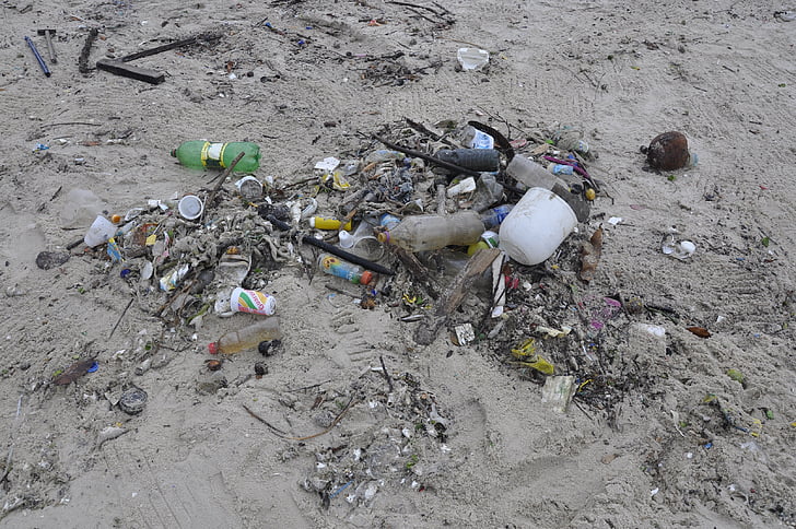 znečistenia, Kôš, Beach, degradácia, odpadky, skládka, Garbage Dump