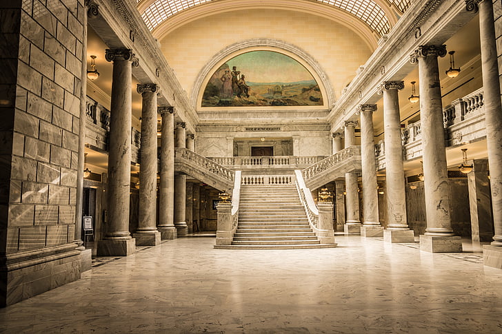 capitol, city salt lake, utah, stairs, architecture, famous Place, history