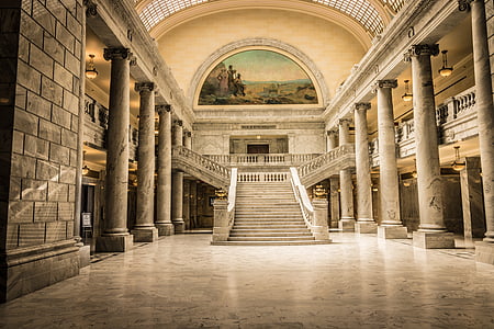 Capitol, Lac salé ville, Utah, escaliers, architecture, célèbre place, histoire