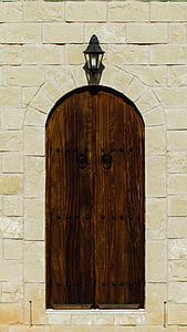 dveře, vchod, dřevěný, kostel, Kypr, Architektura, dřevo - materiál