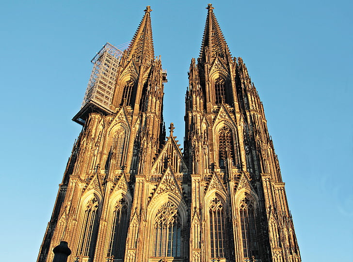 Kölnerdomen, dom, historiskt bevarande, spiror, arkitektur, Köln vid Rhen, Domkyrkan