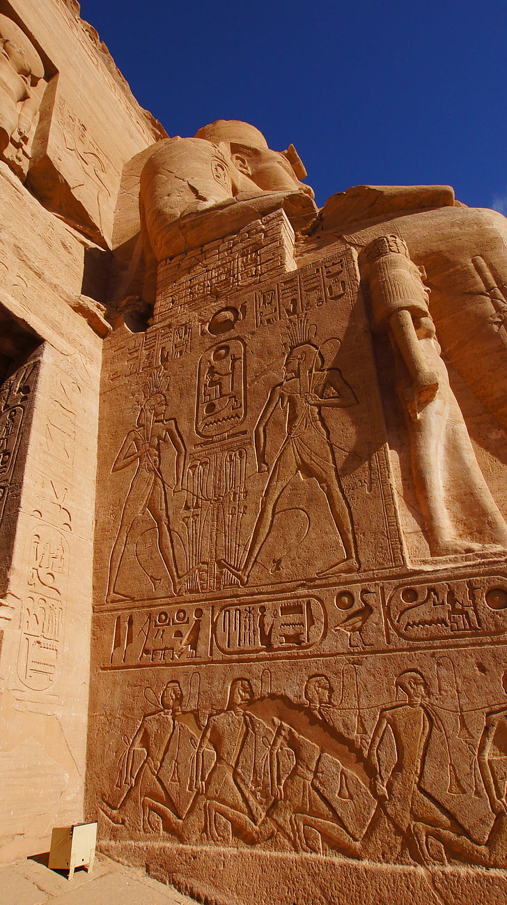 ภาพจิตรกรรมฝาผนัง, อียิปต์, abusimbel, ท่องเที่ยว, วัด, อียิปต์, ประวัติ