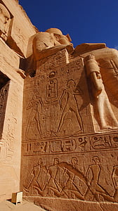 mural, Mesir, abusimbel, perjalanan, Candi, Mesir, Sejarah