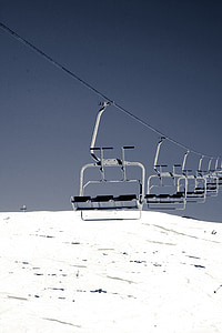 Ski lift, Ascensor, telecadira, esports d'hivern, esquí, neu, alpí