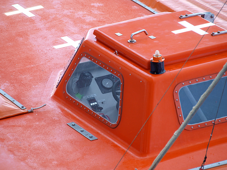thuyền cứu sinh vào mùa thu, thuyền cứu sinh, thiết bị tàu, con tàu, thiết bị, cứu hộ