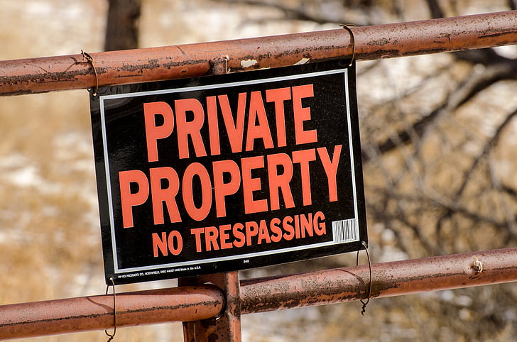 privates Eigentum, Zeichen, Tor, Private, Immobilien, Warnung, Sicherheit
