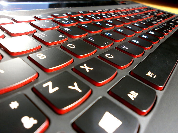 klavye, siyah, Not defteri, bilgisayar klavye, bilgisayar, teknoloji, bilgisayar anahtar