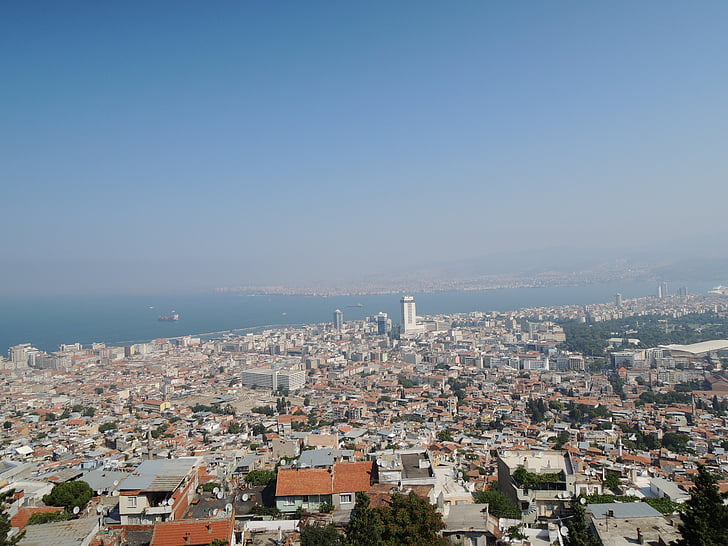 Turčija, Izmir, pogled, mesto, morje, Center