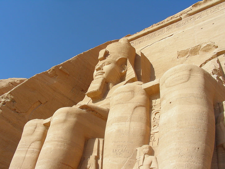 Égypte, abou simbel, pharaons, Temple, vieux, Ramses