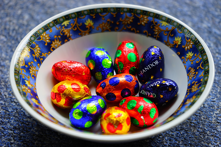 Великден, Великденски яйца, цветни, цвят, Шоколадови яйца, много цветни, култури