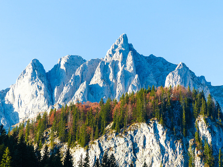 Herbst, Gipfeltreffen, Alpine, Rock, Berge, Landschaft, Natur