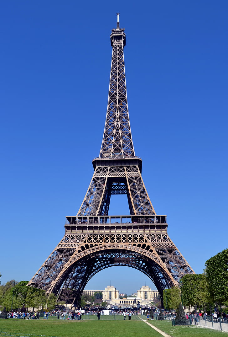 Paris, France, printemps, beauté, la tour eiffel, jours fériés, arbre