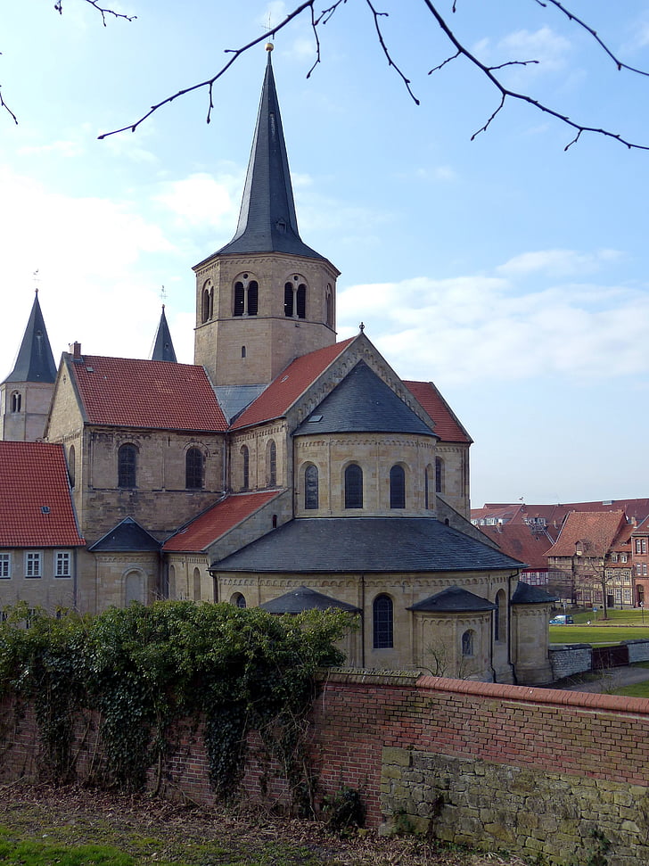 Hildesheim, Németország, Alsó-Szászország, óváros, történelmileg, homlokzat, épület, a középkorban