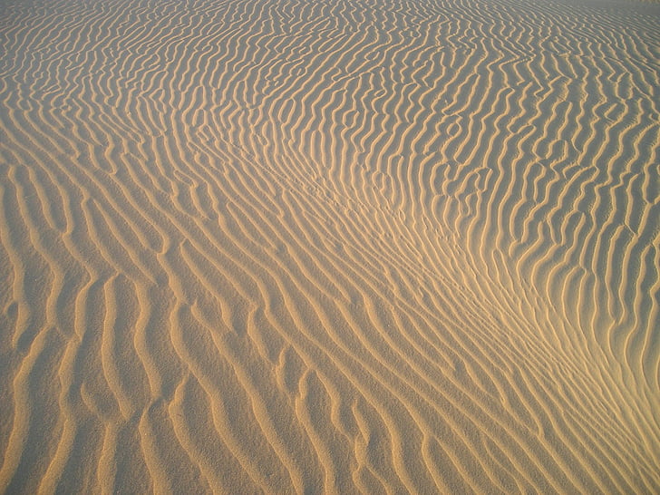 India, woestijn, zand patroon, zand, patroon, drift, droogte