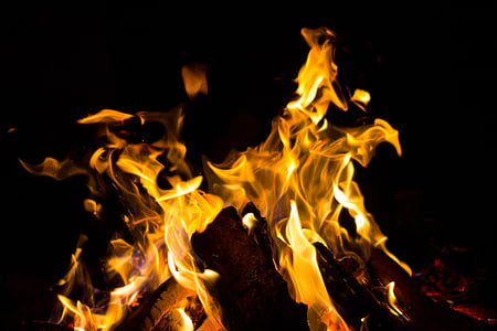 gul, eld, heta, bränna, elden flamma, Flame, bränning