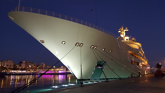 dilbar, superyacht, Port vell, du thuyền, Barcelona, thuyền, Dock