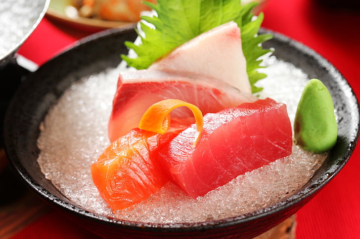 rå fisk skive, Japan, omsorg, deilig, mat, japansk, fisk