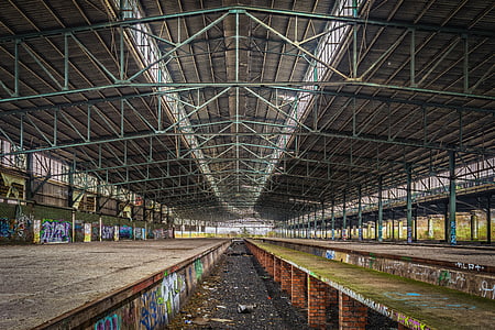 Željeznički kolodvor, izgubljena mjesta, platforma, pforphoto, prošao, bolan, napuštena