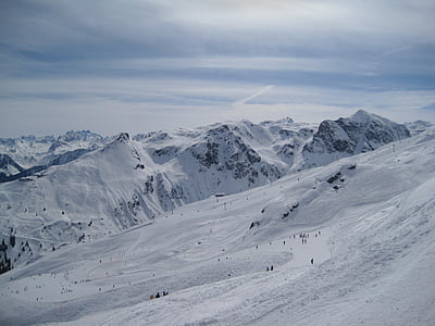 χιονοδρομικό κέντρο, πίστας, σκι, βουνά
