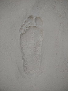 Fußabdruck, Stand, Sand, Transient