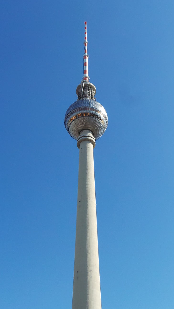 tháp truyền hình, ăng-ten, Béc-lin, Landmark, Châu Âu, du lịch, Đức