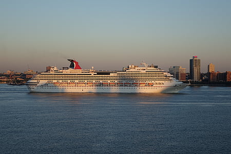 skipet, vann, Amerika, cruiseskip, reise, støvel, Waterfront