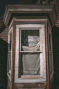 house, home, window, wood, curtain, old, architecture