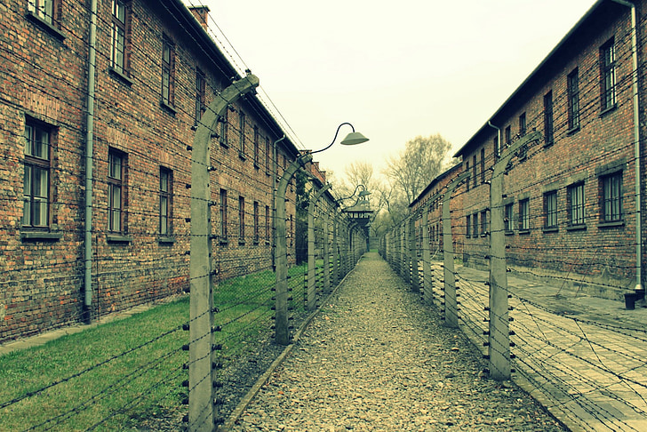Krakkó, Auschwitz, Európa, emlékmű, épület, Lengyelország, Krakkó