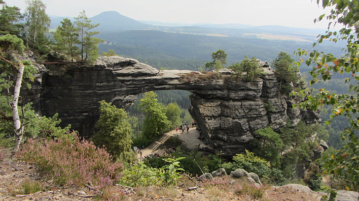 elbe sandstone mountains, bohemian switzerland, pravčická brána, czech republic