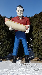 Ruta 66, Atlanta illinois, Paul bunyan, estatua de, camino de la madre, Illinois, Atlanta