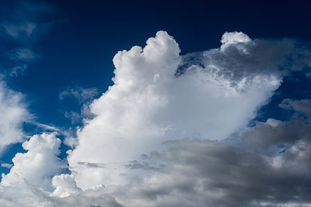 cel blau, núvols, cloudporn, temps, Cerca, cel, cels
