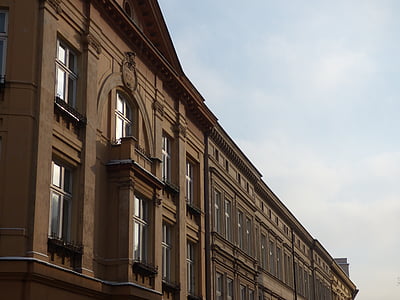 Kamienica, pamiatka, Krakov, okenice, staré, fasády, Staroveké