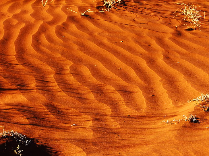 patrón de, arena, desierto, naranja, Australia, Outback, país