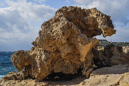 Cypr, Cavo Kavo Gkreko, Rock, formacji, Erozja, park narodowy, niedźwiedzia skała