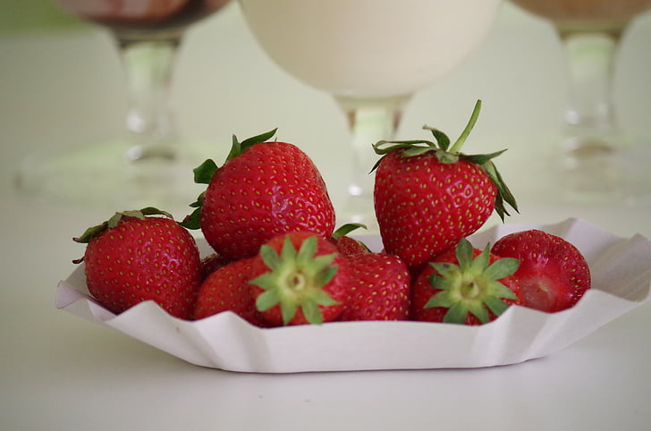 fraises, fruits, en bonne santé, rouge, manger, santé, fraise