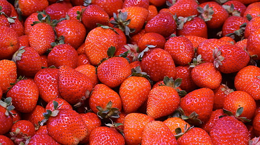 strawberries, background, market, fruit, color, wallpaper, food