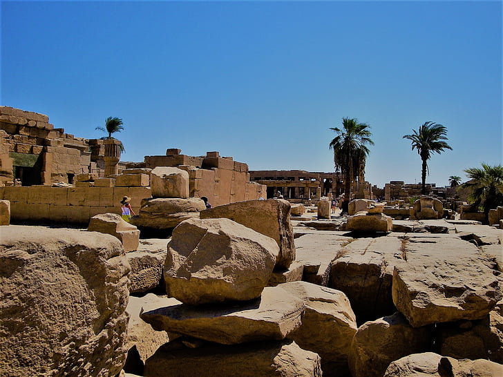 ruiny, czasów starożytnych, Zabytki, Archeologia, Egipt, Afryka, Archeologia