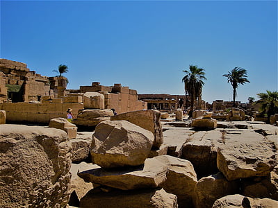 las ruinas de la, tiempos antiguos, monumentos, Arqueología, Egipto, África, Arqueología