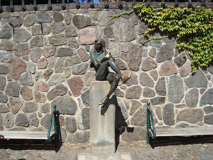 fins a eulenspiegel, Mölln, bufó de la cort, Eulenspiegel, figura, Monument, estàtua