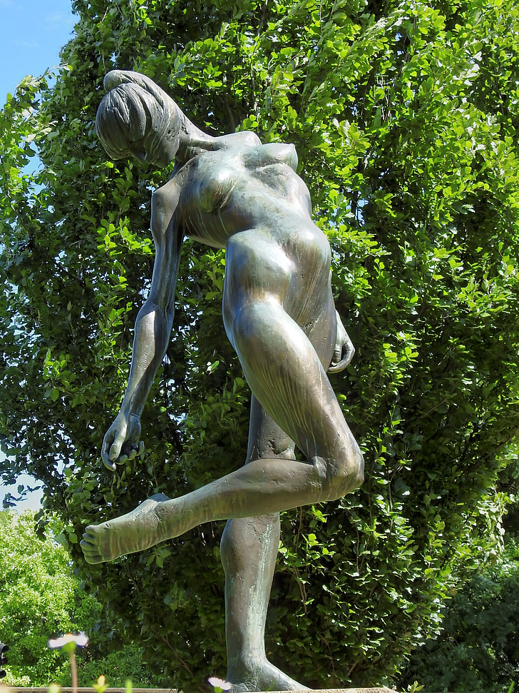 Статуя, мистецтво, скульптура, фігура, жінка, ілюстрації, метал