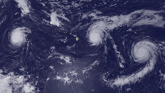 Hurricanes, kilo, Ignacio, Jimena, Havaj, Tichého oceánu, Medzinárodná vesmírna stanica